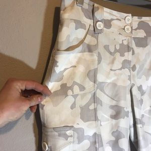 100% Silk WHBM Camo Cargo Capris!!!